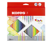 Kores® Dreikant Buntstifte Kolores Style 26 Stück 1