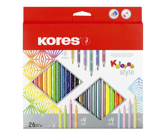 Kores® Dreikant Buntstifte Kolores Style 26 Stück