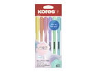 Kores® Pastell Kugelschreiber Set mit blauer Tinte 12 Stück