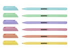 Kores® Pastell Kugelschreiber Set mit blauer Tinte 12 Stück