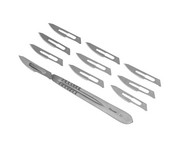 euromex Skalpellhalter mit 10 Klingen 1