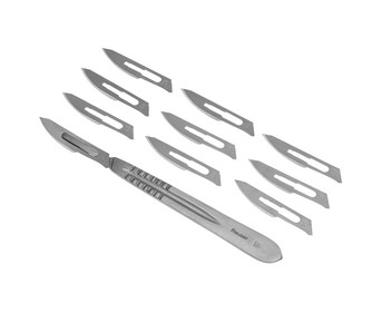 euromex Skalpellhalter mit 10 Klingen