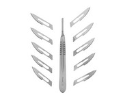 euromex Skalpellhalter mit 10 Klingen 2