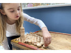 Zähl und Sortiermaterial aus Holz natur