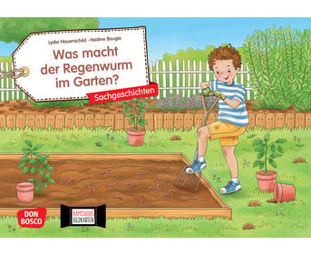 Kamishibai Bildkarten Was macht der Regenwurm im Garten?