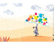 Kamishibai Bildkarten Das Zebra mit dem Regenschirm 3