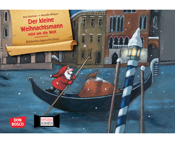 Kamishibai Bildkarten Der kleine Weihnachtsmann reist um die Welt