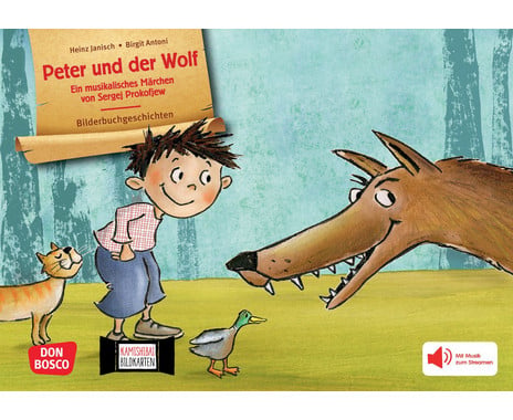 Kamishibai Bildkarten Peter und der Wolf