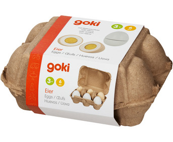 goki Eier in Eierschachtel 6 Stück
