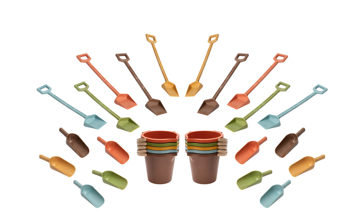 Sandspiel-Set 12-teilig – Mit Burgform, Schaufel, Rechen (25 Cm), Bunt Für Kinder