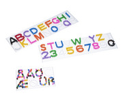 Steckplatten Buchstaben und Zahlen 5