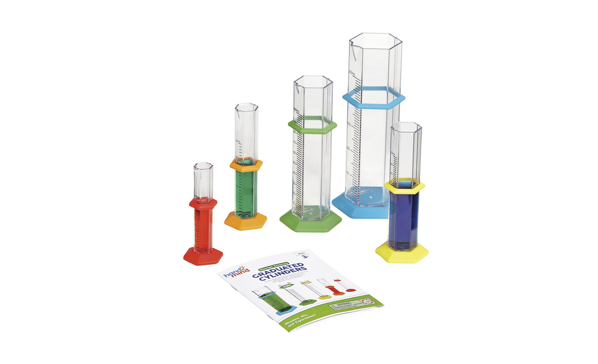 Eduplay 120018 Messzylinder-Set – 7 Stück, 10–1000 Ml, Mit Ausgießer & Skala, Für Schule & Experimente