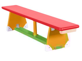 Bunte Turnbank für Kinder