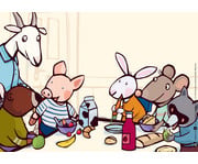 Kamishibai Bildkarten Viel Spaß in der Kita Ferkel! 2