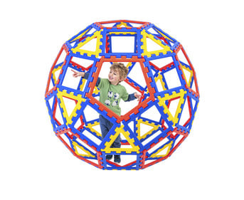 POLYDRON XL Spiel und Konstruktionsball 62 teilig