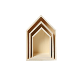 Holz Rahmen Haus 3 Stück