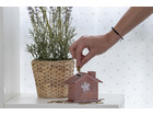 Spardose Hausform blanko aus Holz 5 Stück