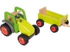 goki Holzfahrzeug Traktor mit Anhänger