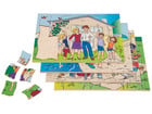 Moderne Familie Set mit 4 Puzzles