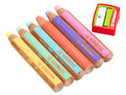 STABILO® Buntstifte woody 3 in 1 pastell Kartonetui inkl Spitzer 6 Farben