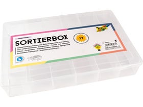 Sortierbox, transparent, mit 17 Fächern