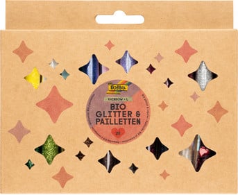 folia Bio Glitter und Pailletten Set Regenbogen