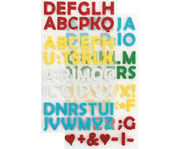 Moosgummi Glitzer Sticker Buchstaben 2er Set 2