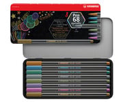 STABILO® Premium Filzstifte Pen 68 metallic Metalletui 8 Farben 1