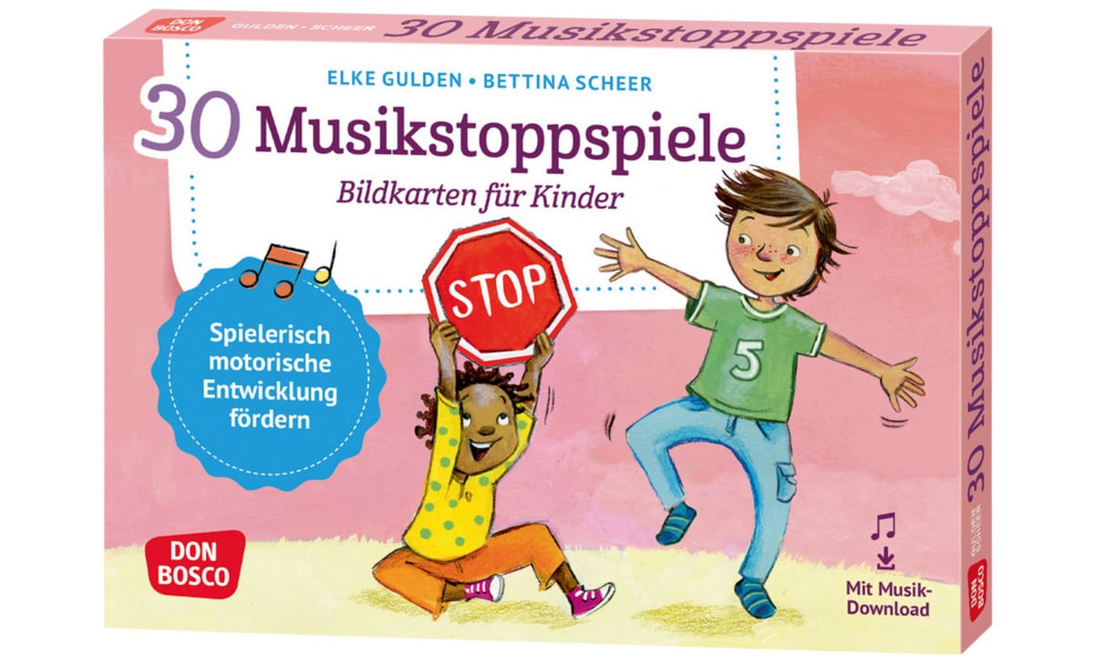 Musikstoppspiele – 30 Bildkarten für Kinder