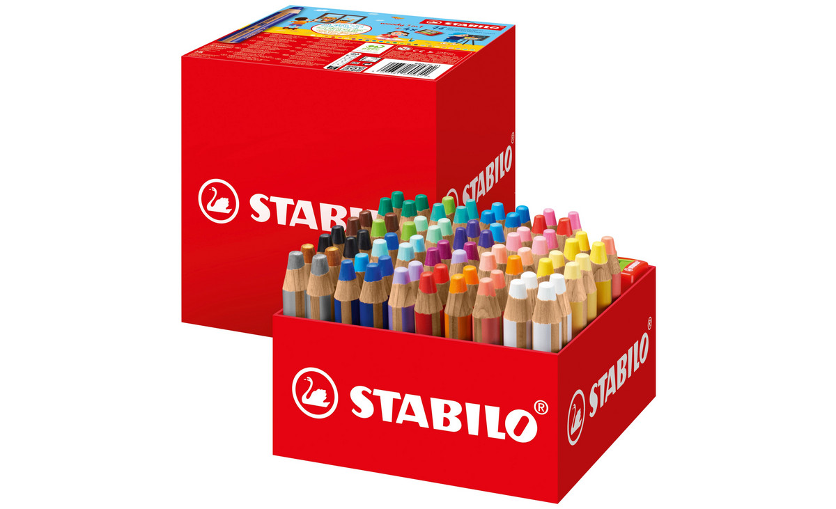 Stabilo Farbstift Woody 3 in 1 Duo, türkis/hellgrün