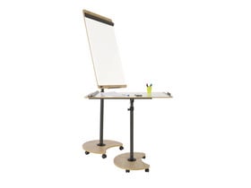 Natural Flipchart mobil 2-in-1, mit Tischfunktion