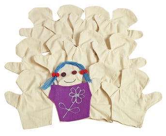Handpuppen zum Selbstgestalten 12 Stück