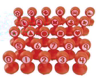 Zahlen und Formenstempel 26 Stück