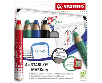 STABILO® MARKdry Whiteboard und Flipchart Marker Set