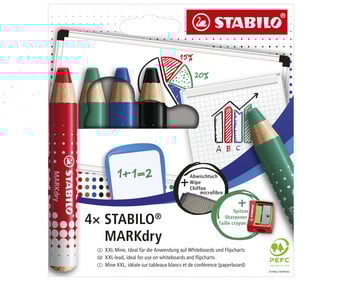 STABILO® MARKdry Whiteboard und Flipchartmarker Set