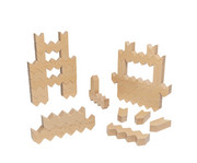 Zickzack Bausteine aus Holz 1