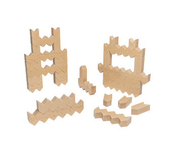 Zickzack Bausteine aus Holz