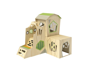 Spielturm Owlaf Eckkombination 4 teilig