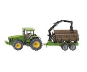 Siku John Deere mit Forstanhänger 1