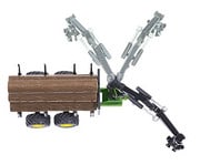 Siku John Deere mit Forstanhänger 2