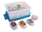 Betzold Aufbewahrungsboxen Set weiß transparent 25 teilig