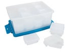 Betzold Aufbewahrungsboxen Set weiß transparent 25 teilig