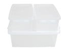 Betzold Aufbewahrungsboxen Set transparent weiß 3 teilig
