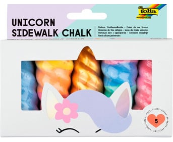 folia Einhorn Straßenmalkreide 5 Stück