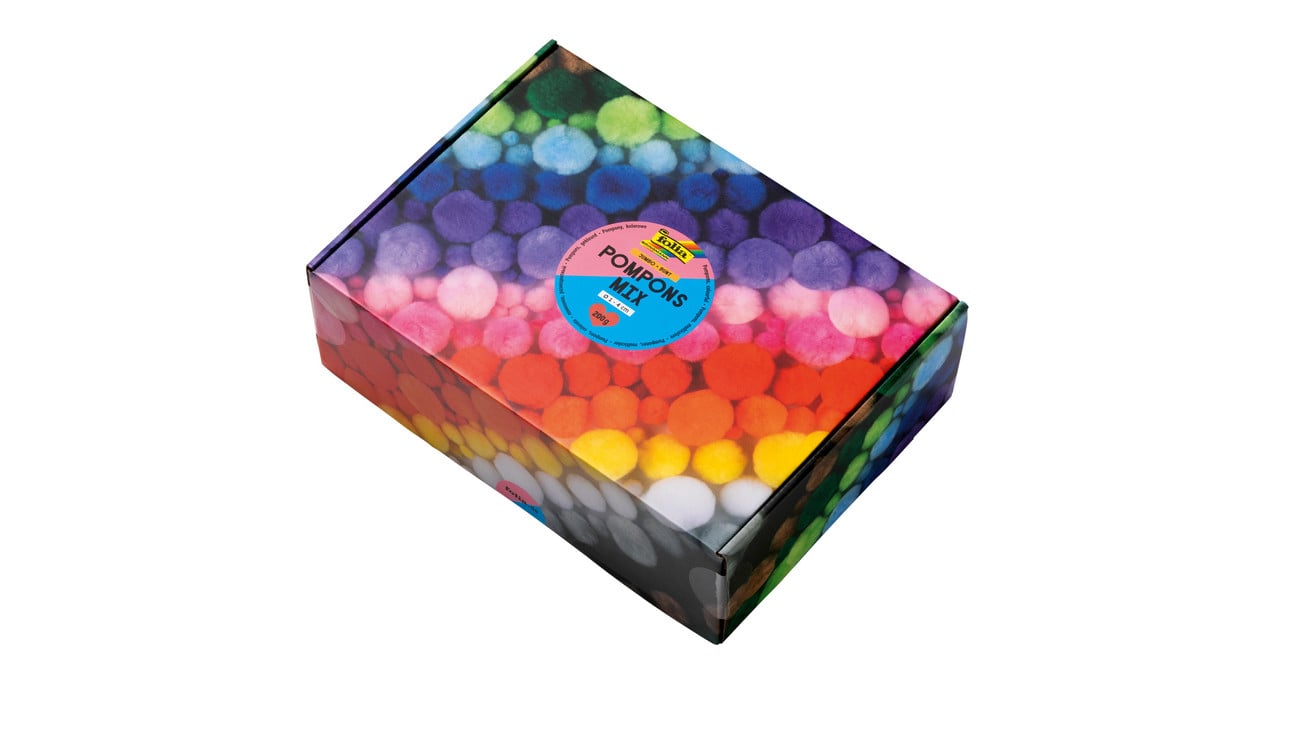 folia Pompons Mix Jumbo, bunt, 200 g