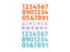 folia Moosgummi Glitter Sticker Zahlen 112 Stück