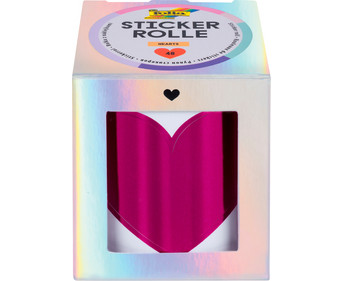folia Stickerrolle Herzen 48 Sticker