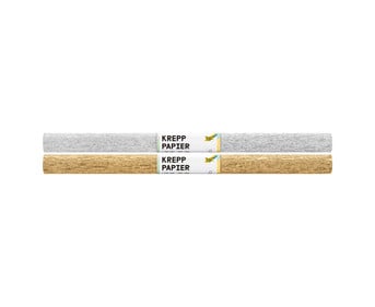 folia Kreppapier Rolle gold oder silber in Einzelfarben