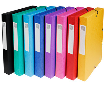 Exacompta Archivbox aus Karton DIN A4 bunt 8 Stück