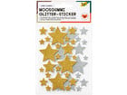 folia Moosgummi Glitzer Sticker Sterne 50 Stück